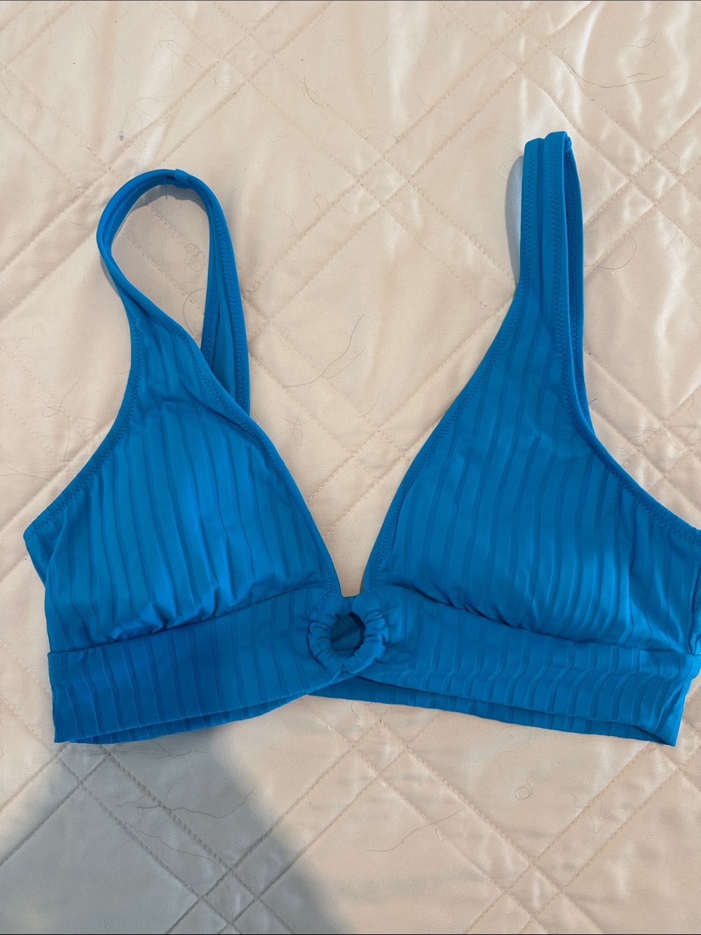 Aerie Blue Ribbed High-Waist Bikini Set - Picture 2 of 5